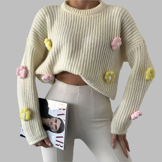 Bored But Blooming Sweater